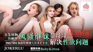 PMU-003 金发酥胸真耐操 风骚继妹帮哥哥解决性欲问题 蜜桃影像传媒 - 高清在线观看