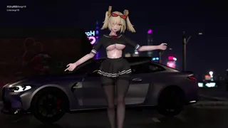 豪车旁的巨乳妹 - 高清在线观看